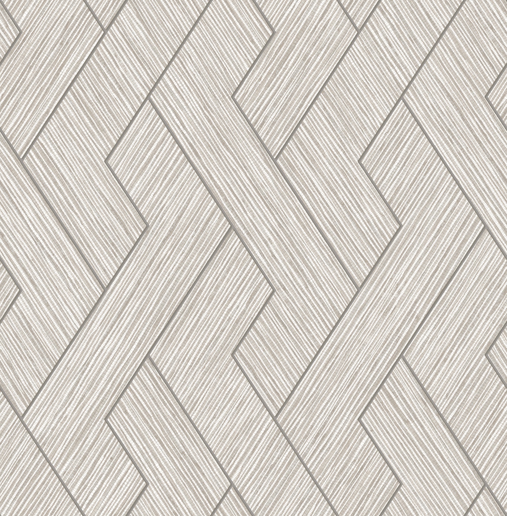 Advantage Ember Light Grey Geometric Basketweave Wallpaper, 20.5-in by 33-ft