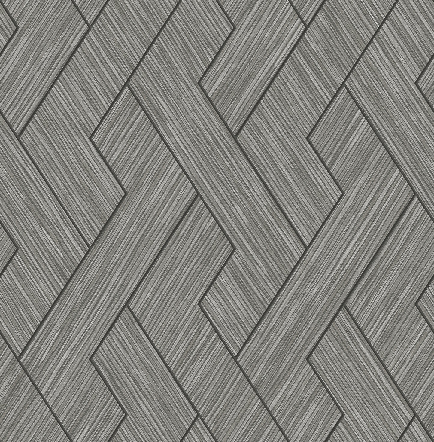 Advantage Ember Grey Geometric Basketweave Wallpaper, 20.5-in by 33-ft