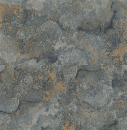 Advantage Aria Slate Marbled Tile Wallpaper, 20.5-in by 33-ft