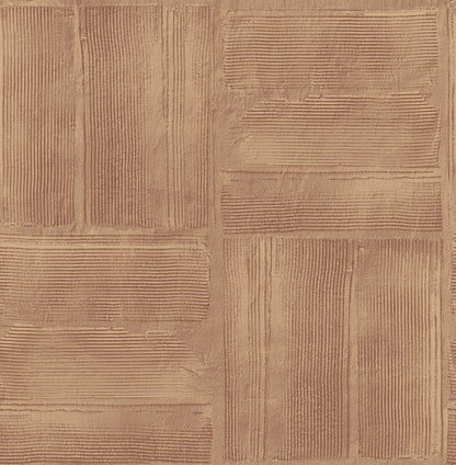 Advantage Jasper Rust Block Texture Wallpaper, 20.5-in by 33-ft