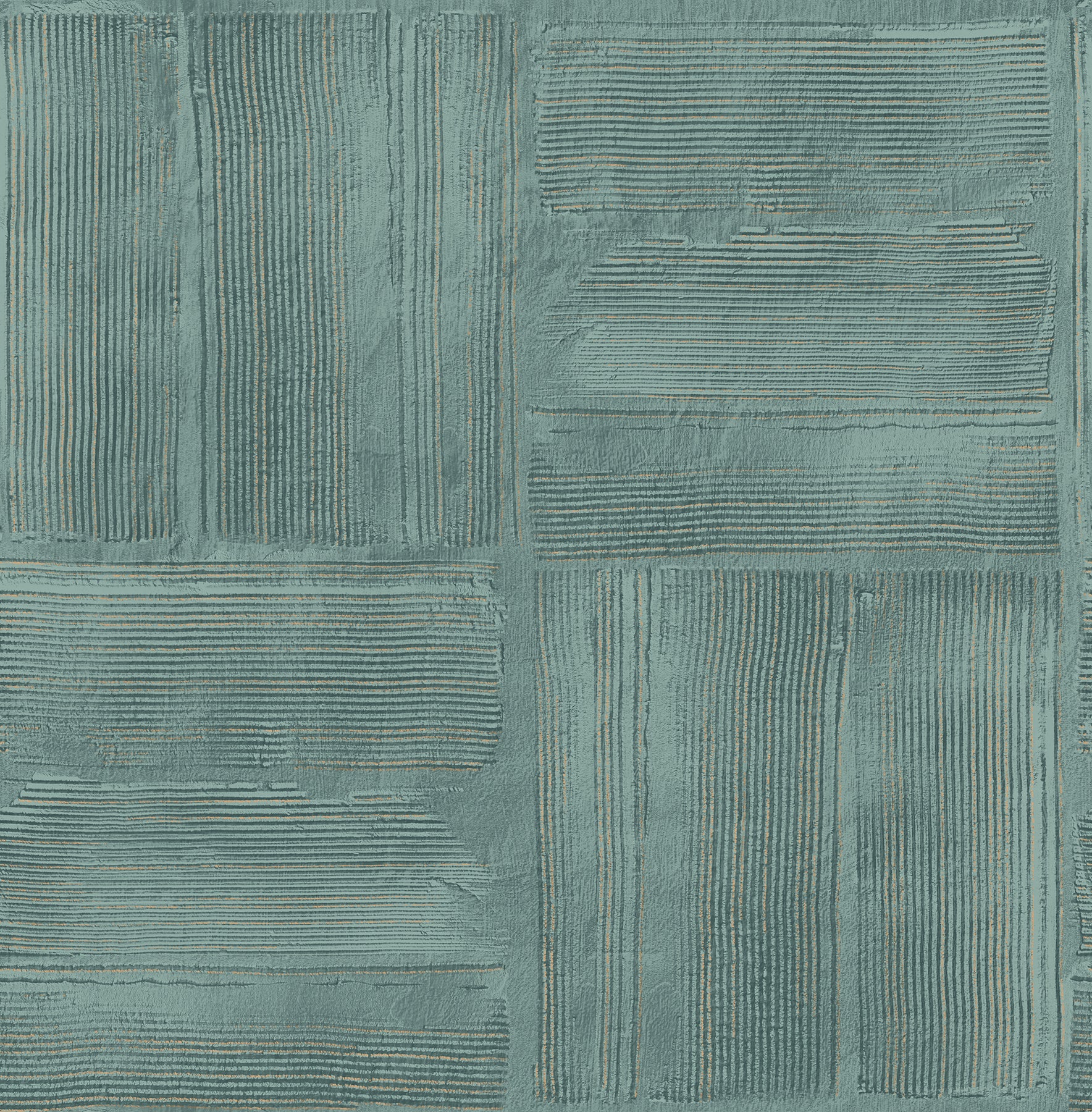 Advantage Jasper Teal Block Texture Wallpaper, 20.5-in by 33-ft