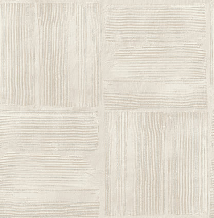 Advantage Jasper Ivory Block Texture Wallpaper, 20.5-in by 33-ft