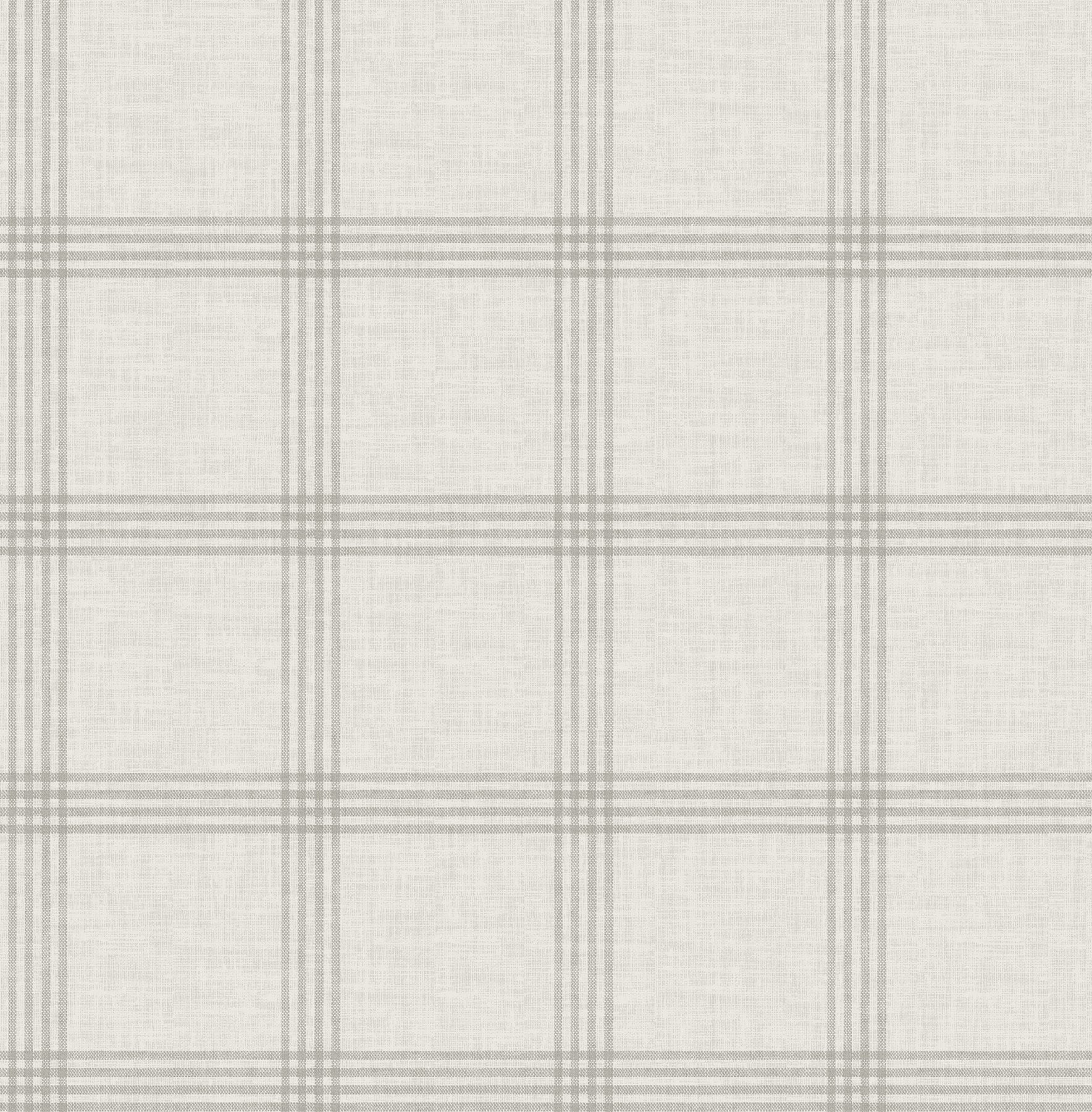 Chesapeake Twain Dove Plaid Wallpaper, 20.5-in by 33-ft