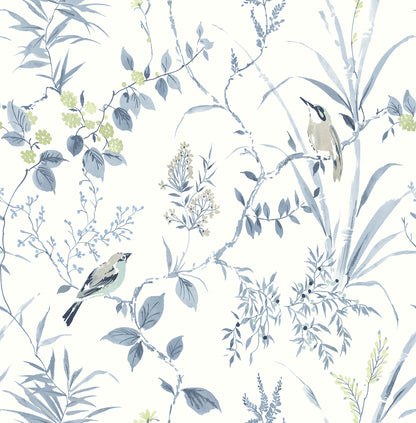 Chesapeake Imperial Garden Blueberry Botanical Wallpaper, 20.5-in by 33-ft