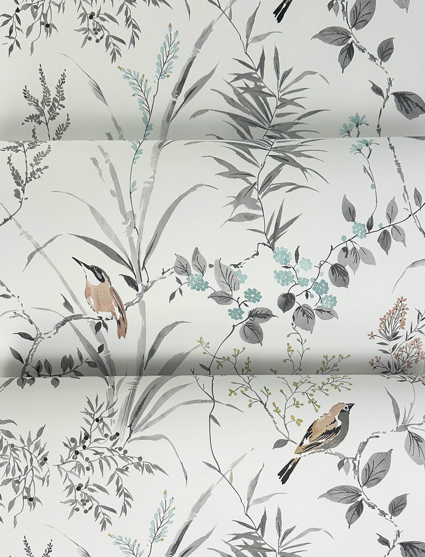 Chesapeake Imperial Garden Neutral Botanical Wallpaper, 20.5-in by 33-ft