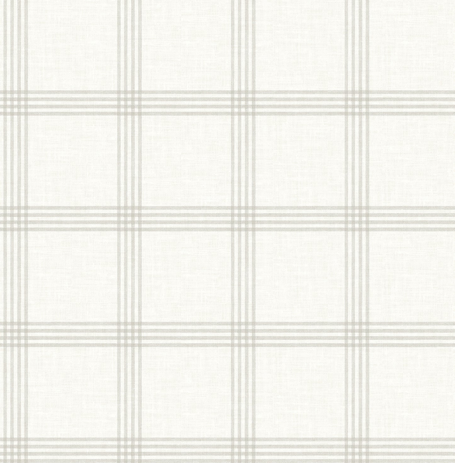 Chesapeake Twain Light Grey Plaid Wallpaper, 20.5-in by 33-ft