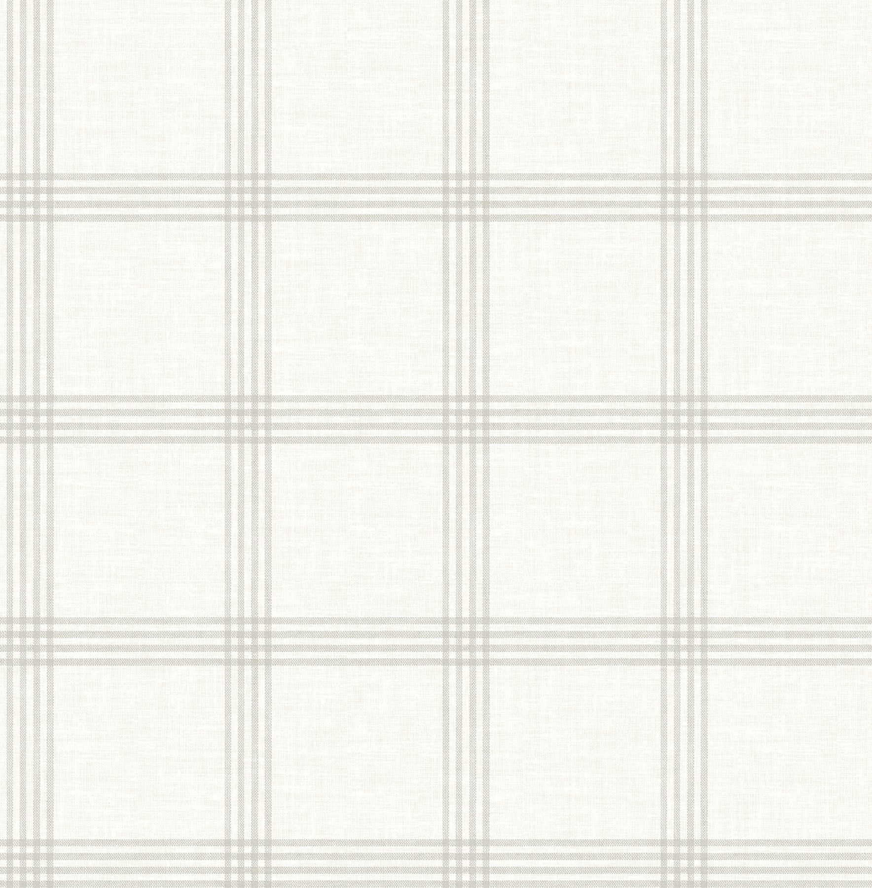 Chesapeake Twain Light Grey Plaid Wallpaper, 20.5-in by 33-ft