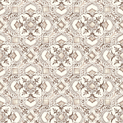 Chesapeake Marjoram Blush Floral Tile Wallpaper, 20.5-in by 33-ft