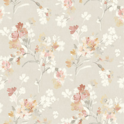 Chesapeake Azalea Ruby Floral Branches Wallpaper, 20.5-in by 33-ft