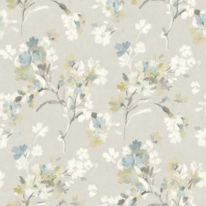 Chesapeake Azalea Light Grey Floral Branches Wallpaper, 20.5-in by 33-ft