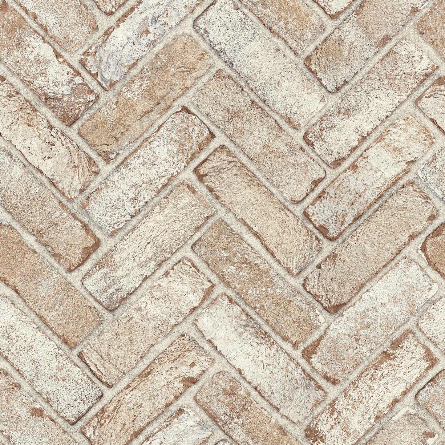 Chesapeake Canelle Rust Brick Herringbone Wallpaper, 20.5-in by 33-ft