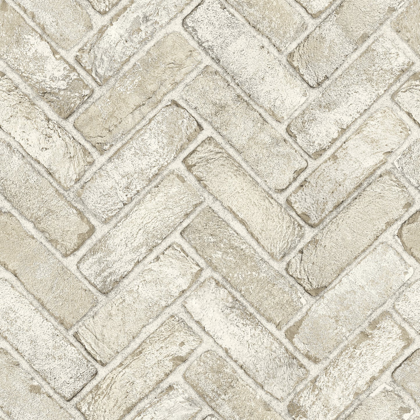 Chesapeake Canelle Taupe Brick Herringbone Wallpaper, 20.5-in by 33-ft