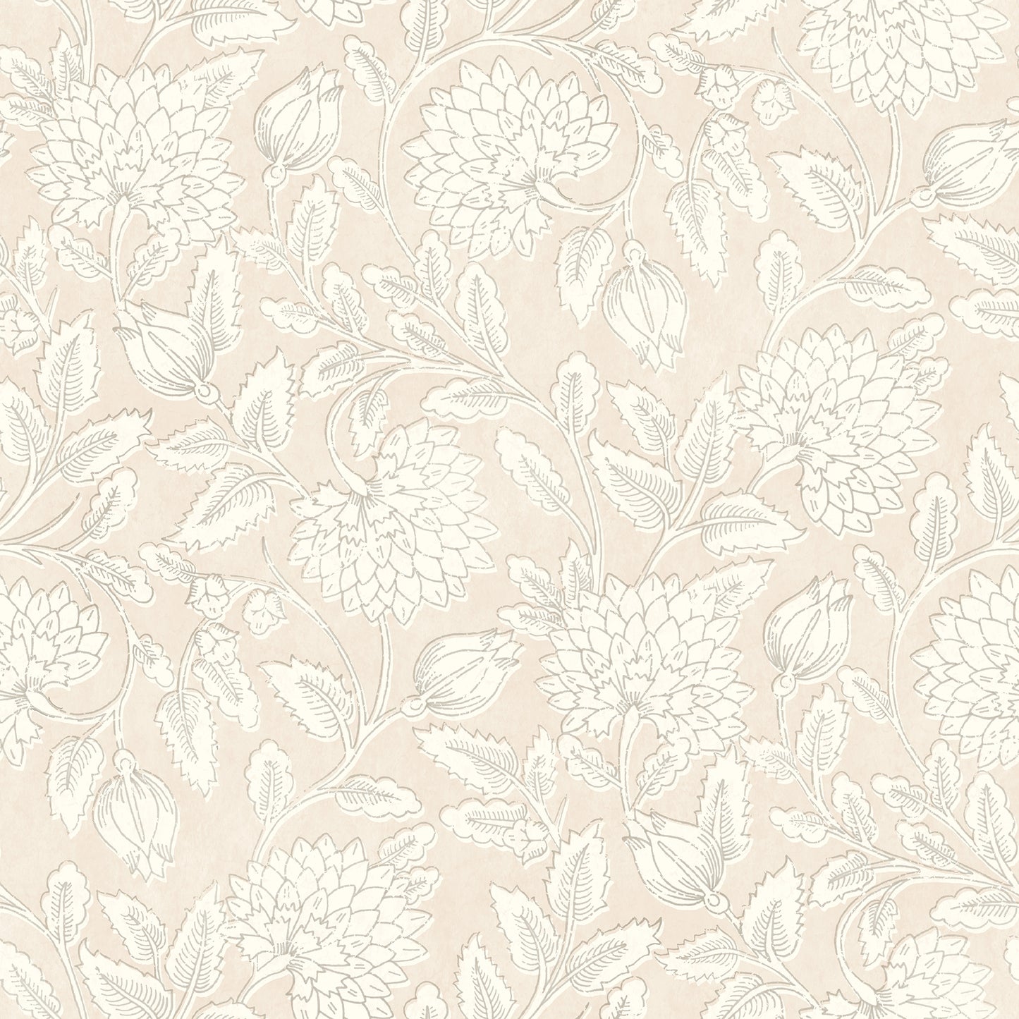 Chesapeake Vadouvan Blush Jacobean Trail Wallpaper, 20.5-in by 33-ft