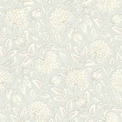 Chesapeake Vadouvan Light Blue Jacobean Trail Wallpaper, 20.5-in by 33-ft