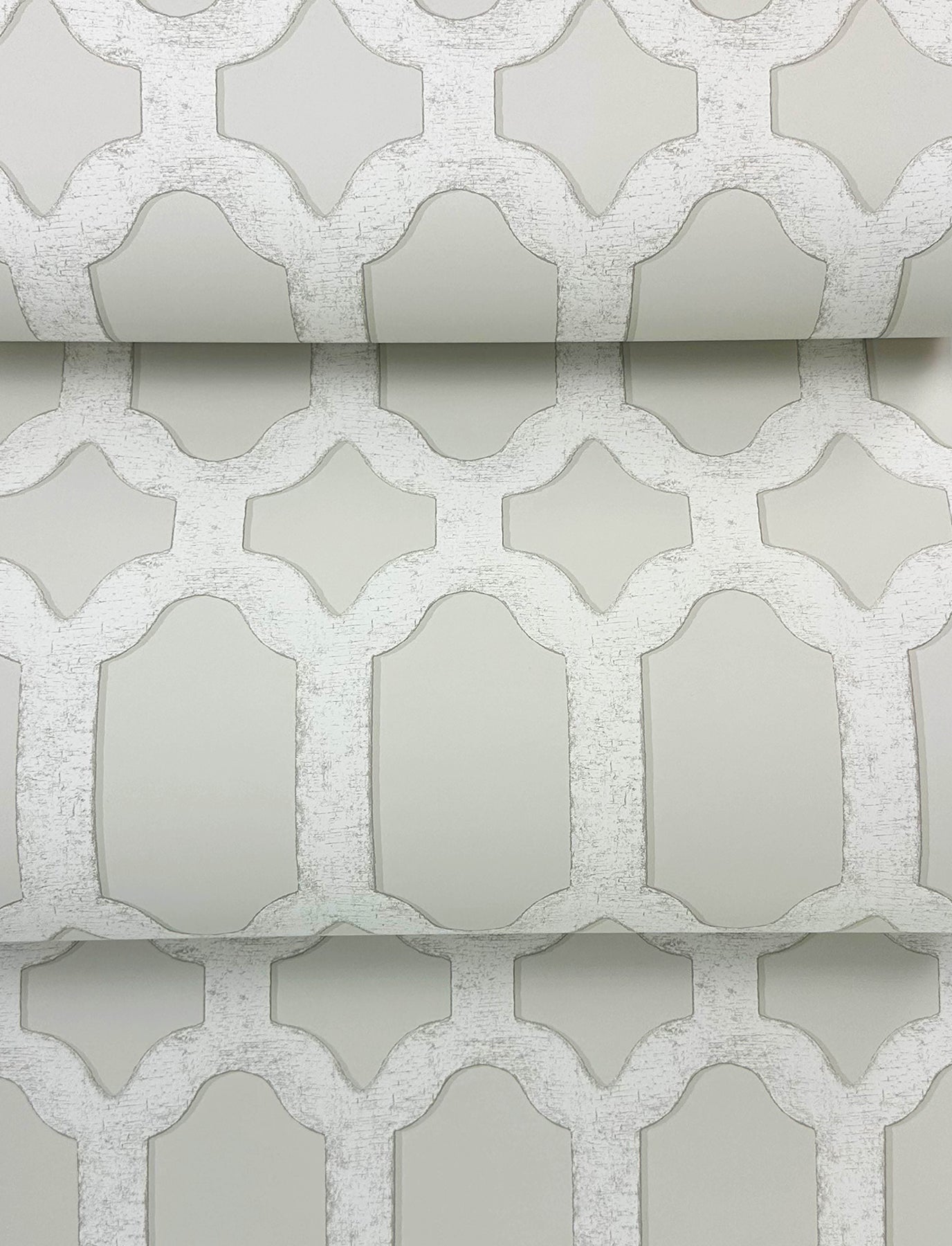 Chesapeake Chervil Cream Trellis Wallpaper, 20.5-in by 33-ft