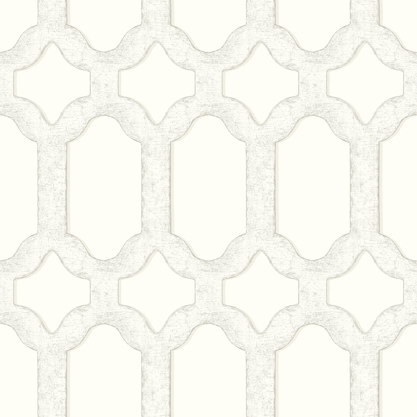 Chesapeake Chervil White Trellis Wallpaper, 20.5-in by 33-ft