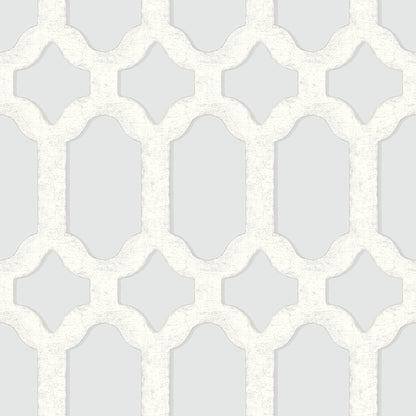 Chesapeake Chervil Sky Blue Trellis Wallpaper, 20.5-in by 33-ft