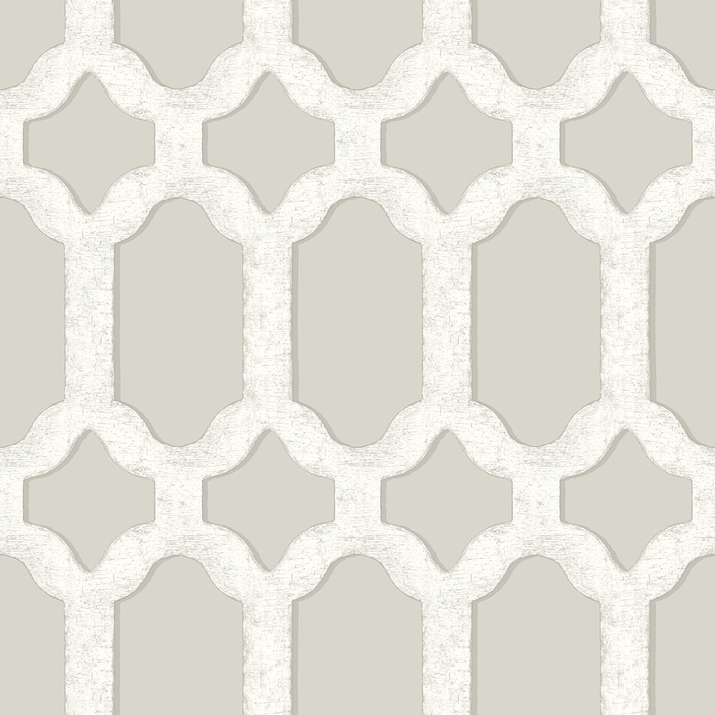 Chesapeake Chervil Light Grey Trellis Wallpaper, 20.5-in by 33-ft