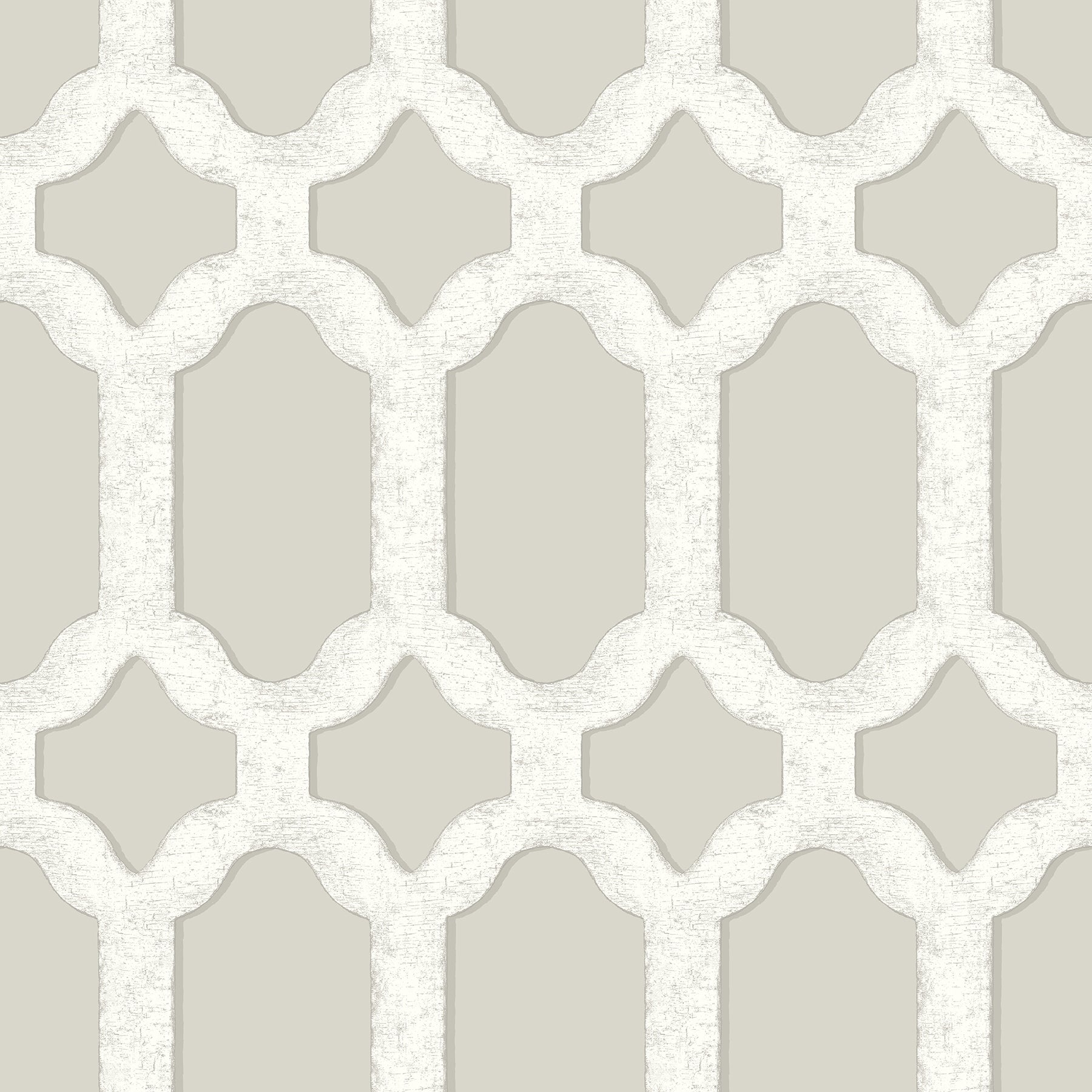 Chesapeake Chervil Light Grey Trellis Wallpaper, 20.5-in by 33-ft