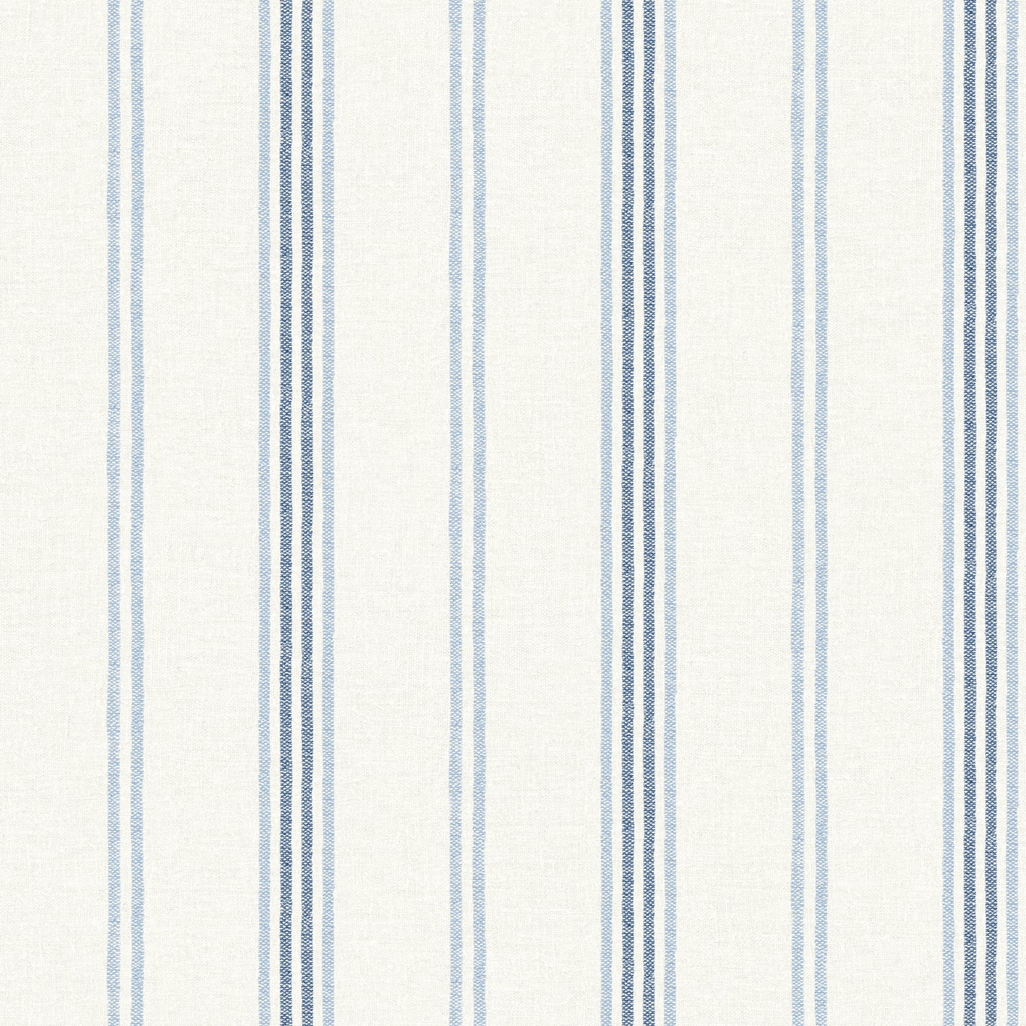 Chesapeake Lovage Blue Linen Stripe Wallpaper, 20.5-in by 33-ft