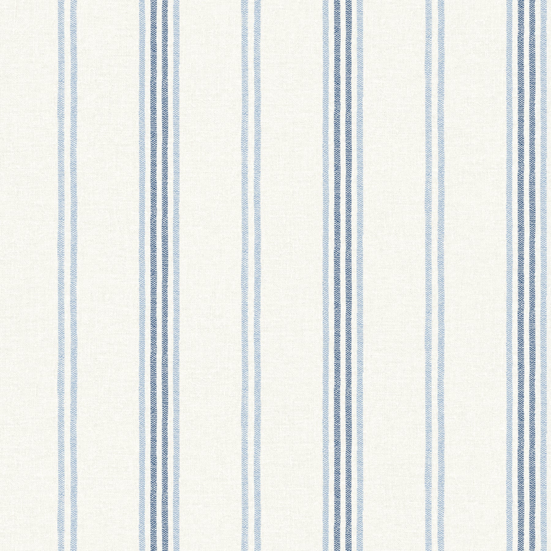 Chesapeake Lovage Blue Linen Stripe Wallpaper, 20.5-in by 33-ft