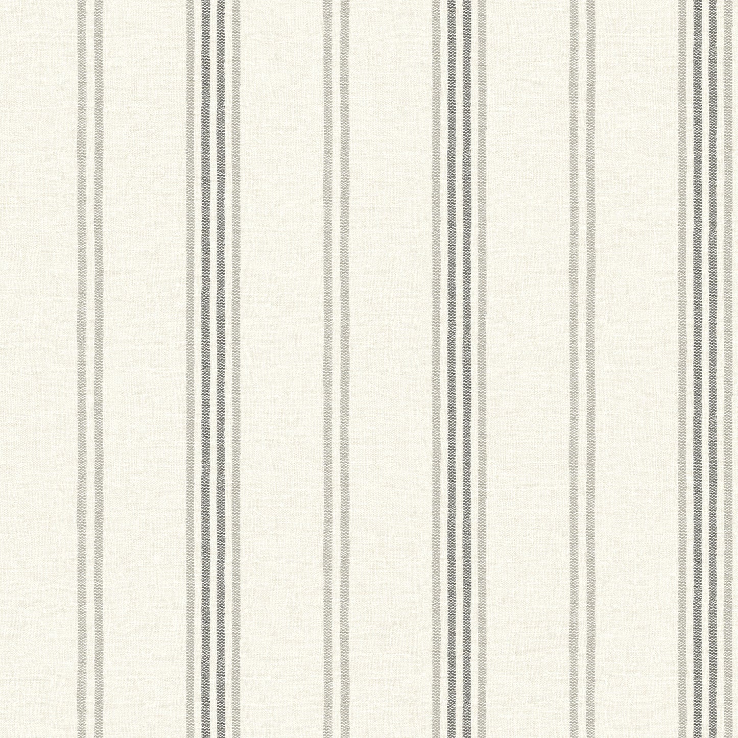 Chesapeake Lovage Charcoal Linen Stripe Wallpaper, 20.5-in by 33-ft