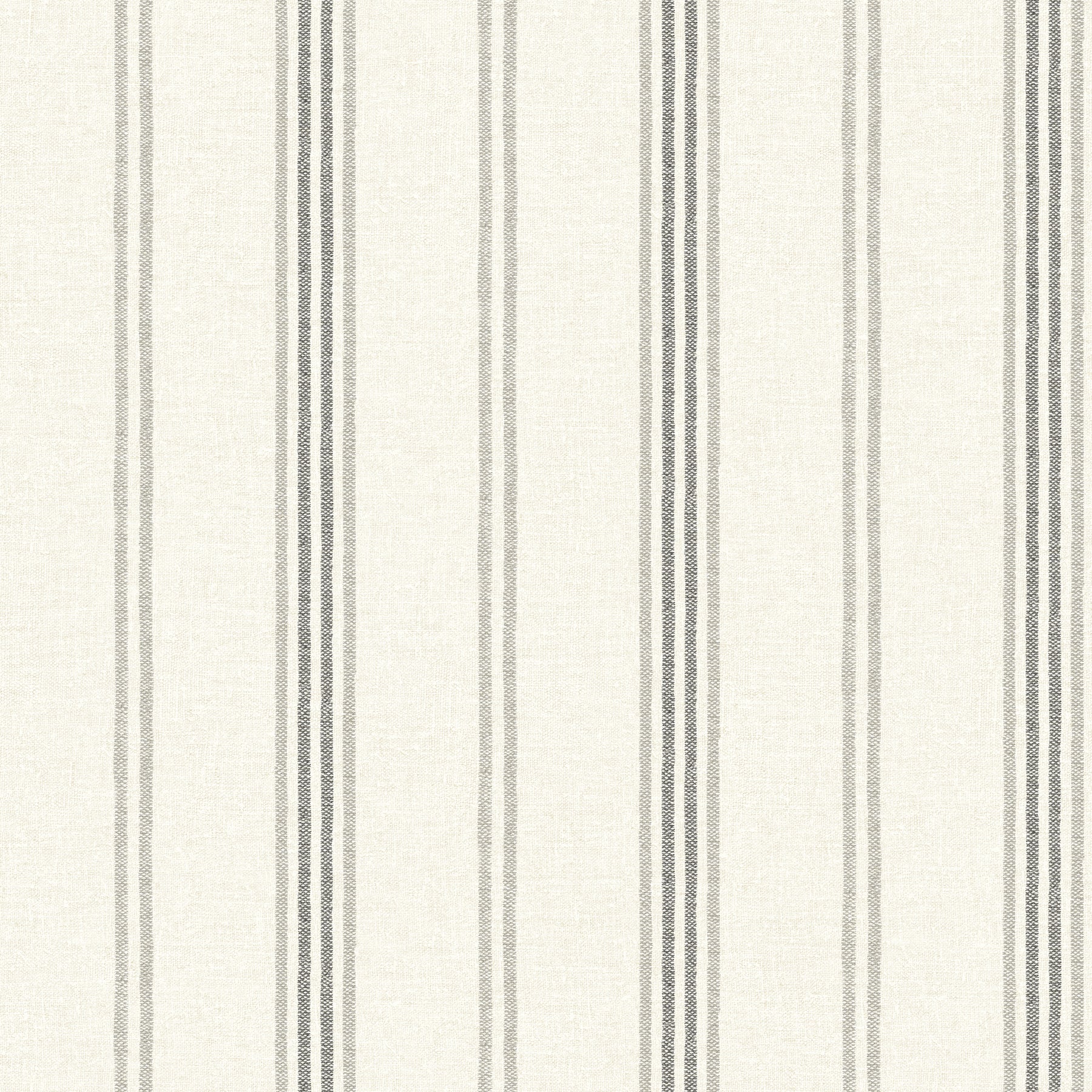 Chesapeake Lovage Charcoal Linen Stripe Wallpaper, 20.5-in by 33-ft