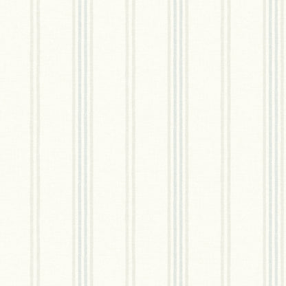 Chesapeake Lovage Aqua Linen Stripe Wallpaper, 20.5-in by 33-ft