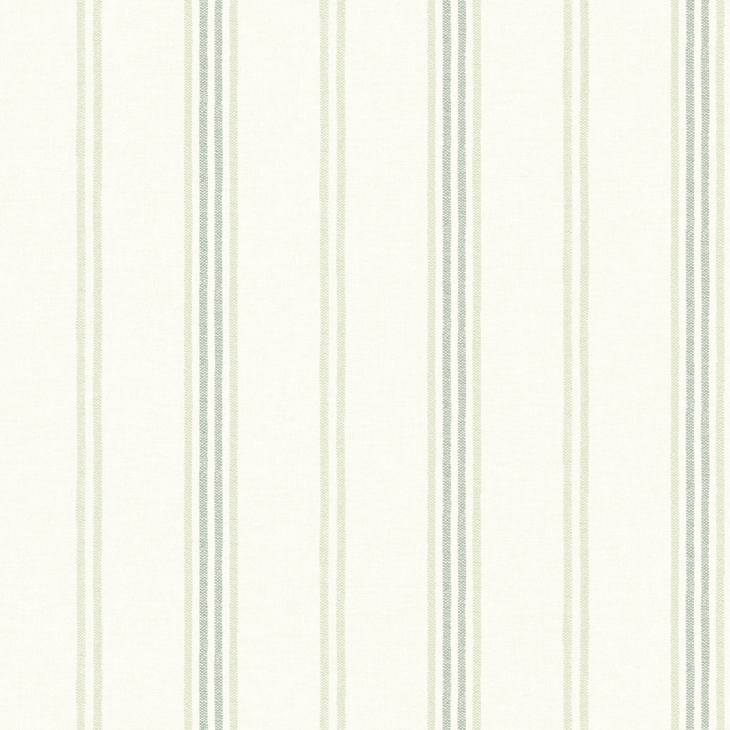 Chesapeake Lovage Green Linen Stripe Wallpaper, 20.5-in by 33-ft