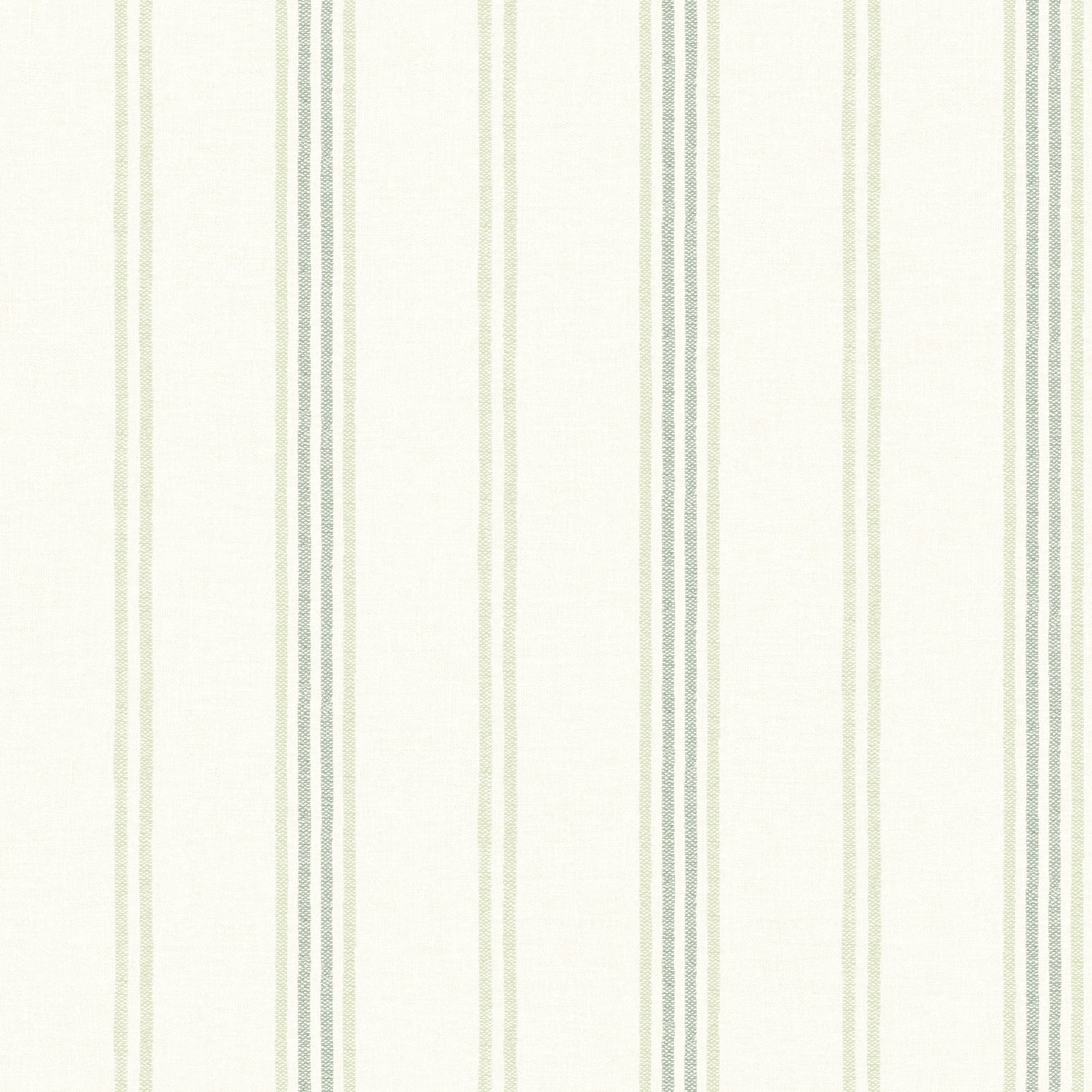 Chesapeake Lovage Green Linen Stripe Wallpaper, 20.5-in by 33-ft