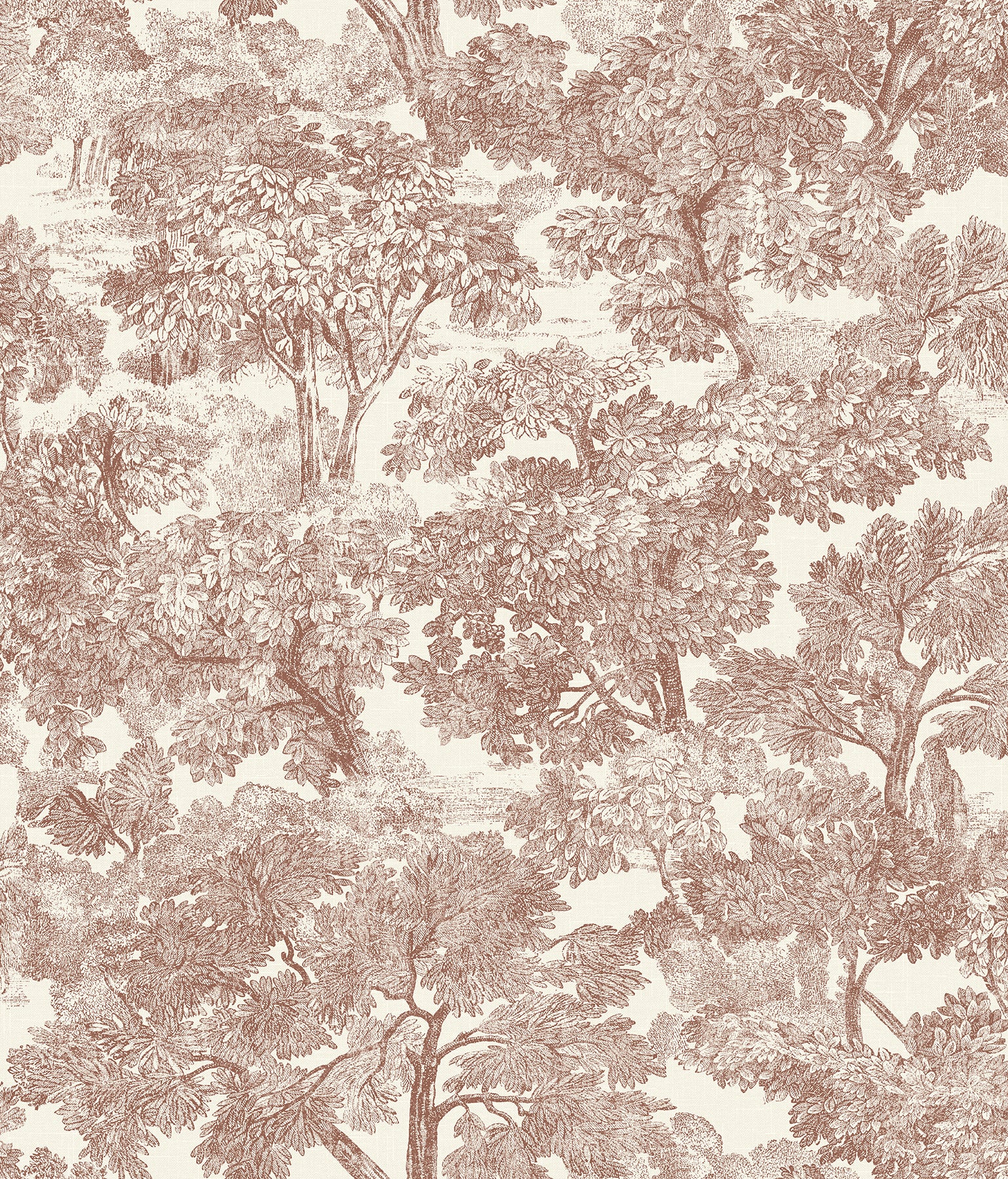 Chesapeake Spinney Red Toile Wallpaper, 20.5-in by 33-ft