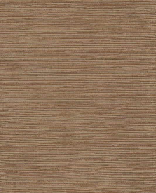 Warner Leicester Chestnut Metallic Stripe Wallpaper, 27-in by 27-ft