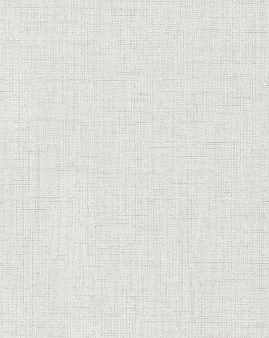 Warner Broadwick White Faux Linen Wallpaper, 26-in by 30-ft