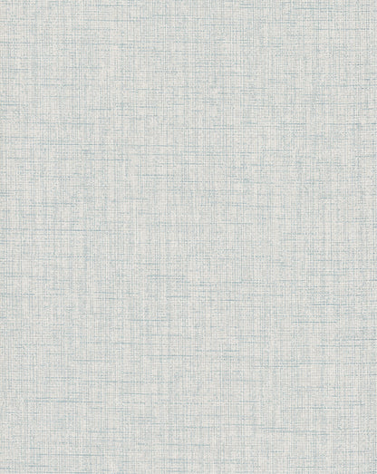 Warner Broadwick Light Blue Faux Linen Wallpaper, 26-in by 30-ft