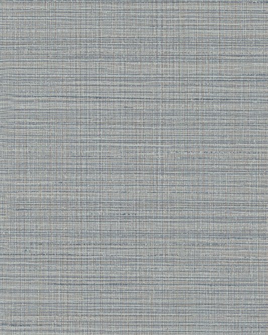 Warner Premiere Blue Faux Linen Wallpaper, 26-in by 30-ft