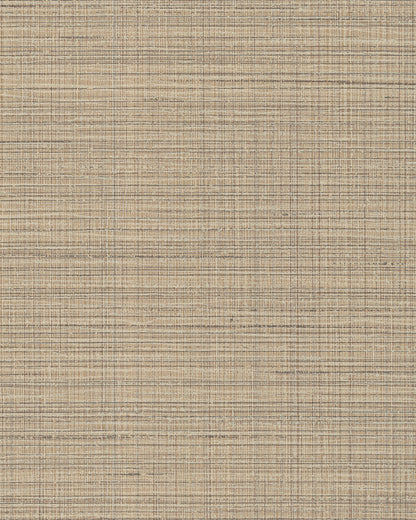 Warner Premiere Light Brown Faux Linen Wallpaper, 26-in by 30-ft