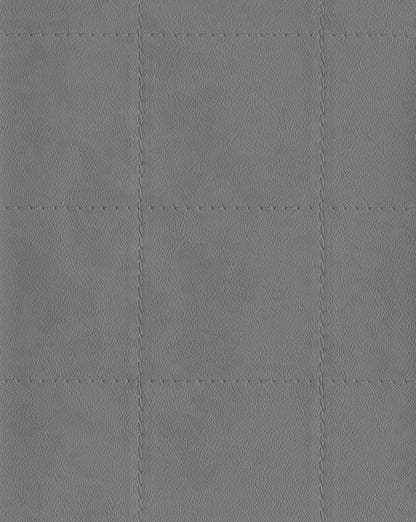 Warner Fair 'N Square Grey Faux Leather Wallpaper, 27-in by 27-ft