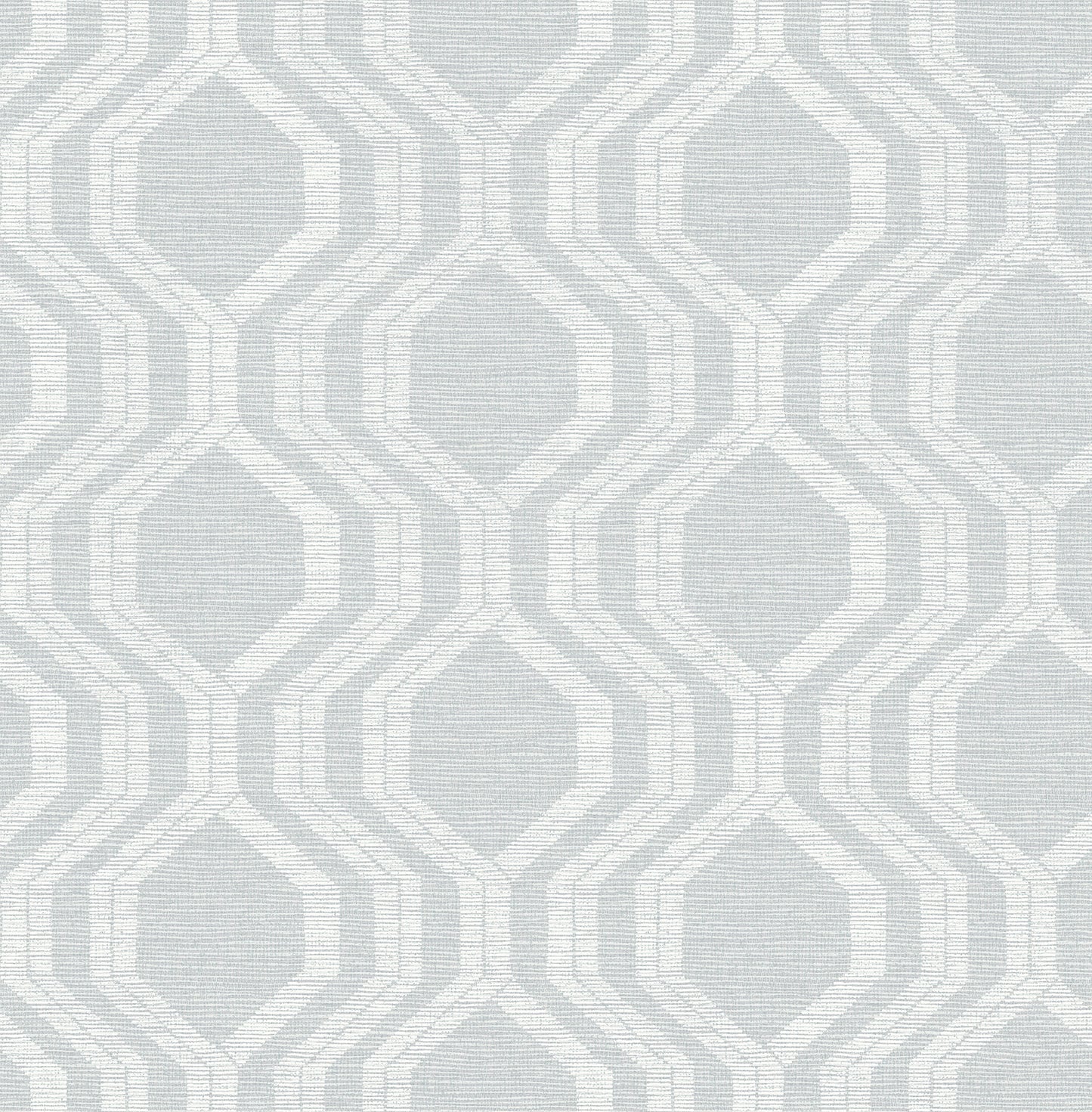 A-Street Prints Burton Pewter Modern Ogee Wallpaper, 20.5-in by 33-ft