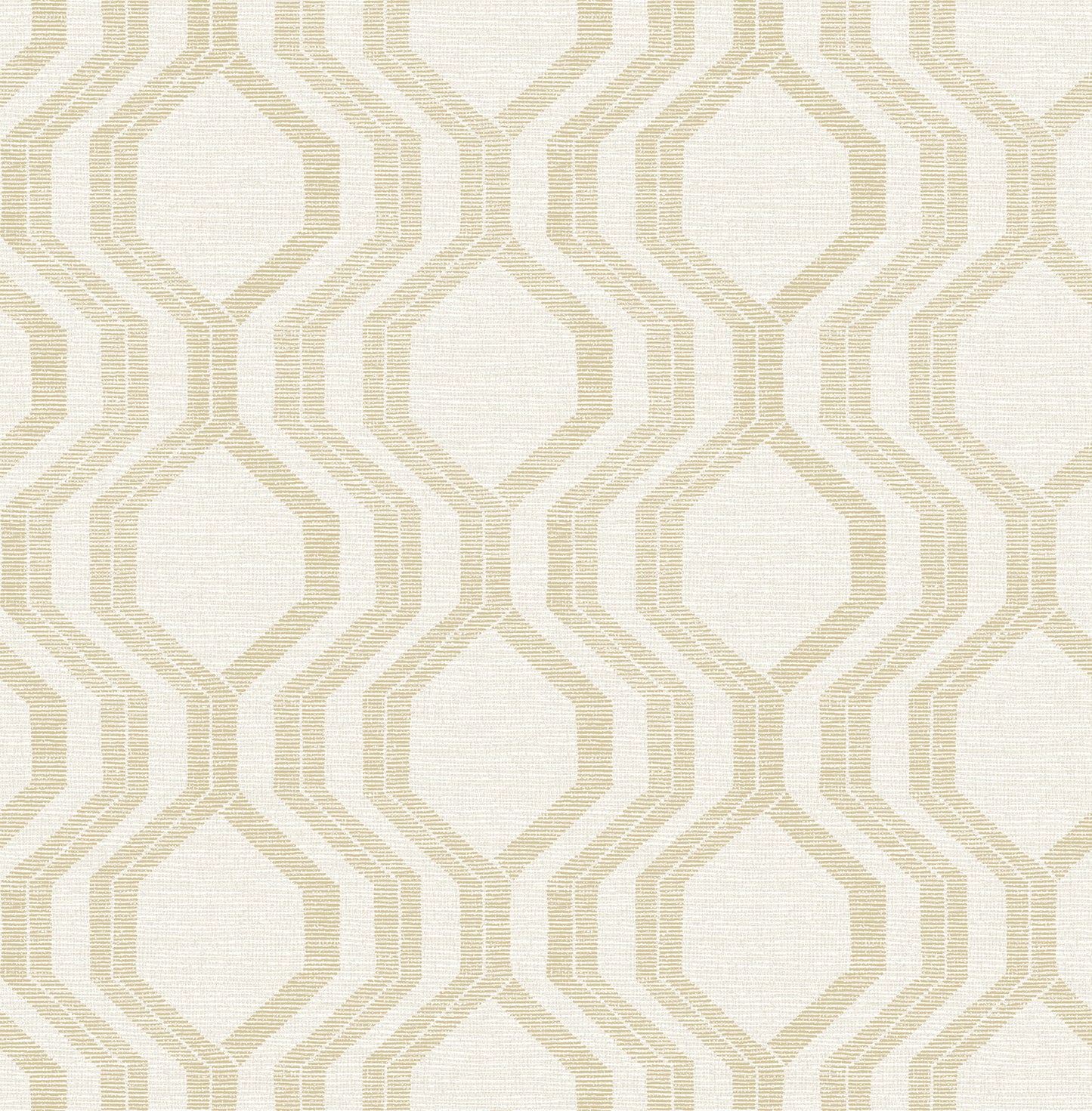 A-Street Prints Burton Gold Modern Ogee Wallpaper, 20.5-in by 33-ft