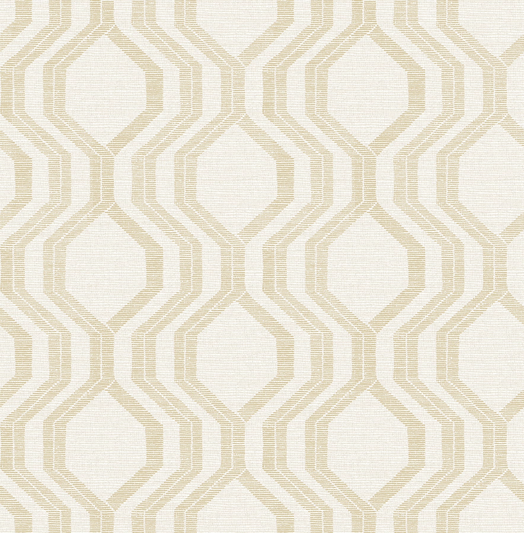 A-Street Prints Burton Gold Modern Ogee Wallpaper, 20.5-in by 33-ft