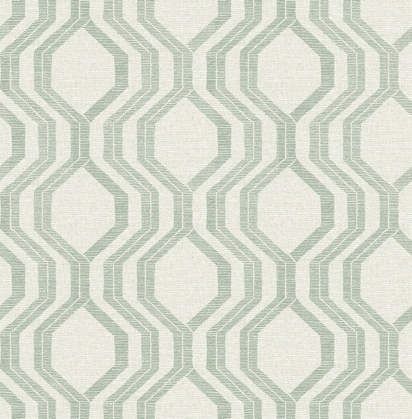 A-Street Prints Burton Green Modern Ogee Wallpaper, 20.5-in by 33-ft