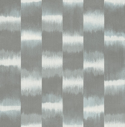 A-Street Prints Baldwin Slate Shibori Stripe Wallpaper, 20.5-in by 33-ft