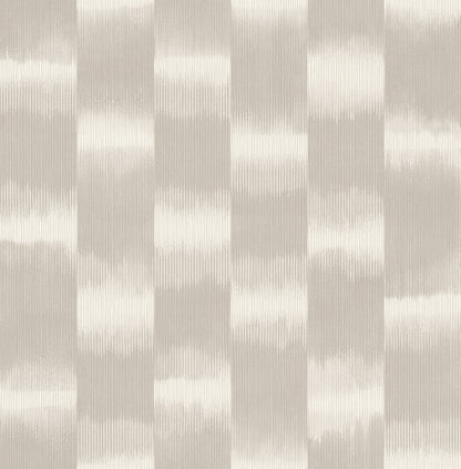 A-Street Prints Baldwin Taupe Shibori Stripe Wallpaper, 20.5-in by 33-ft