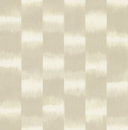 A-Street Prints Baldwin Champagne Shibori Stripe Wallpaper, 20.5-in by 33-ft