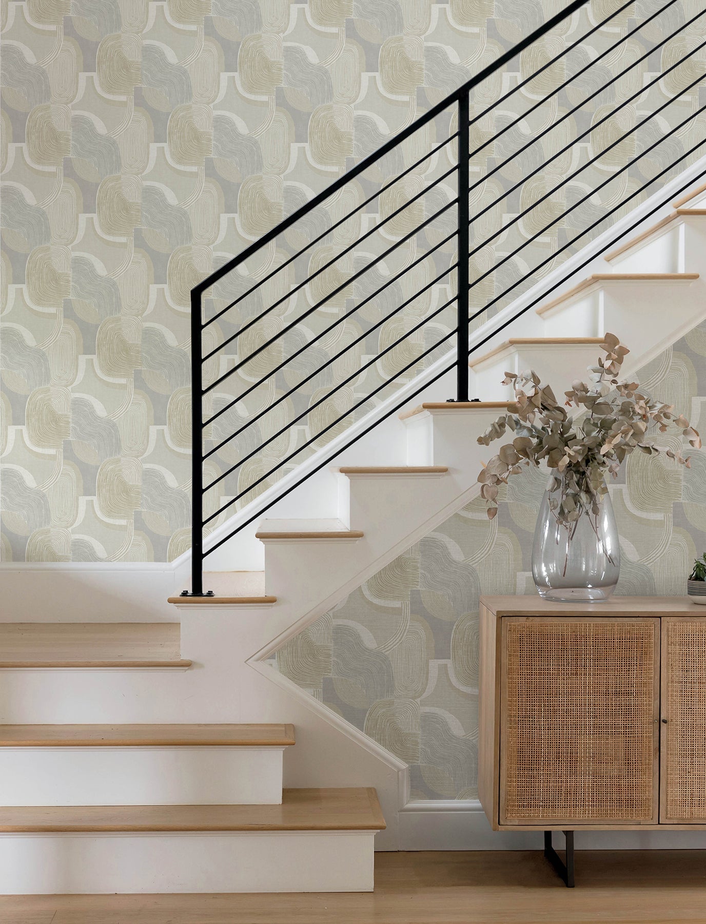 A-Street Prints Hollace Honey Geometric Wallpaper, 20.5-in by 33-ft