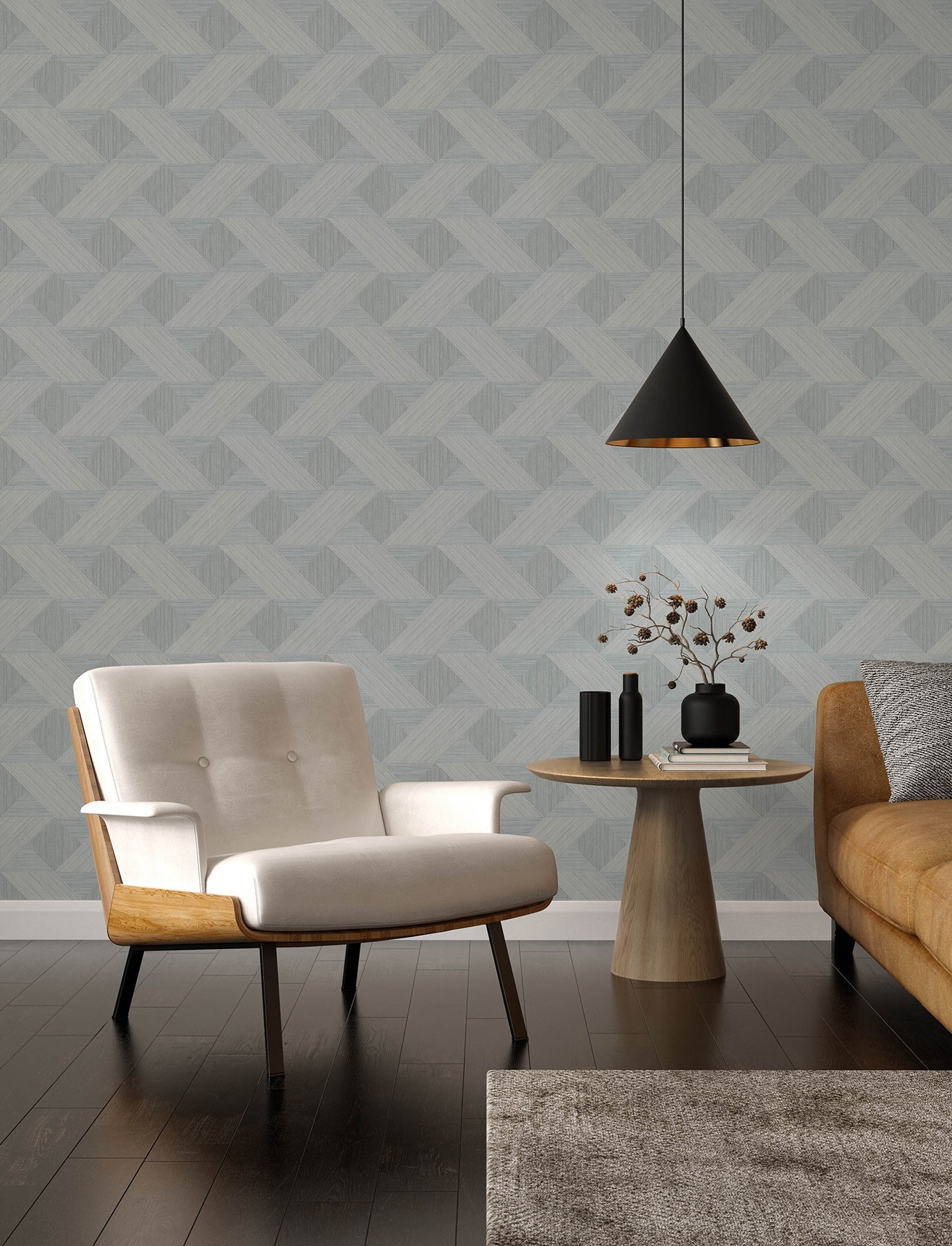 A-Street Prints Presley Light Blue Tessellation Wallpaper, 20.5-in by 33-ft