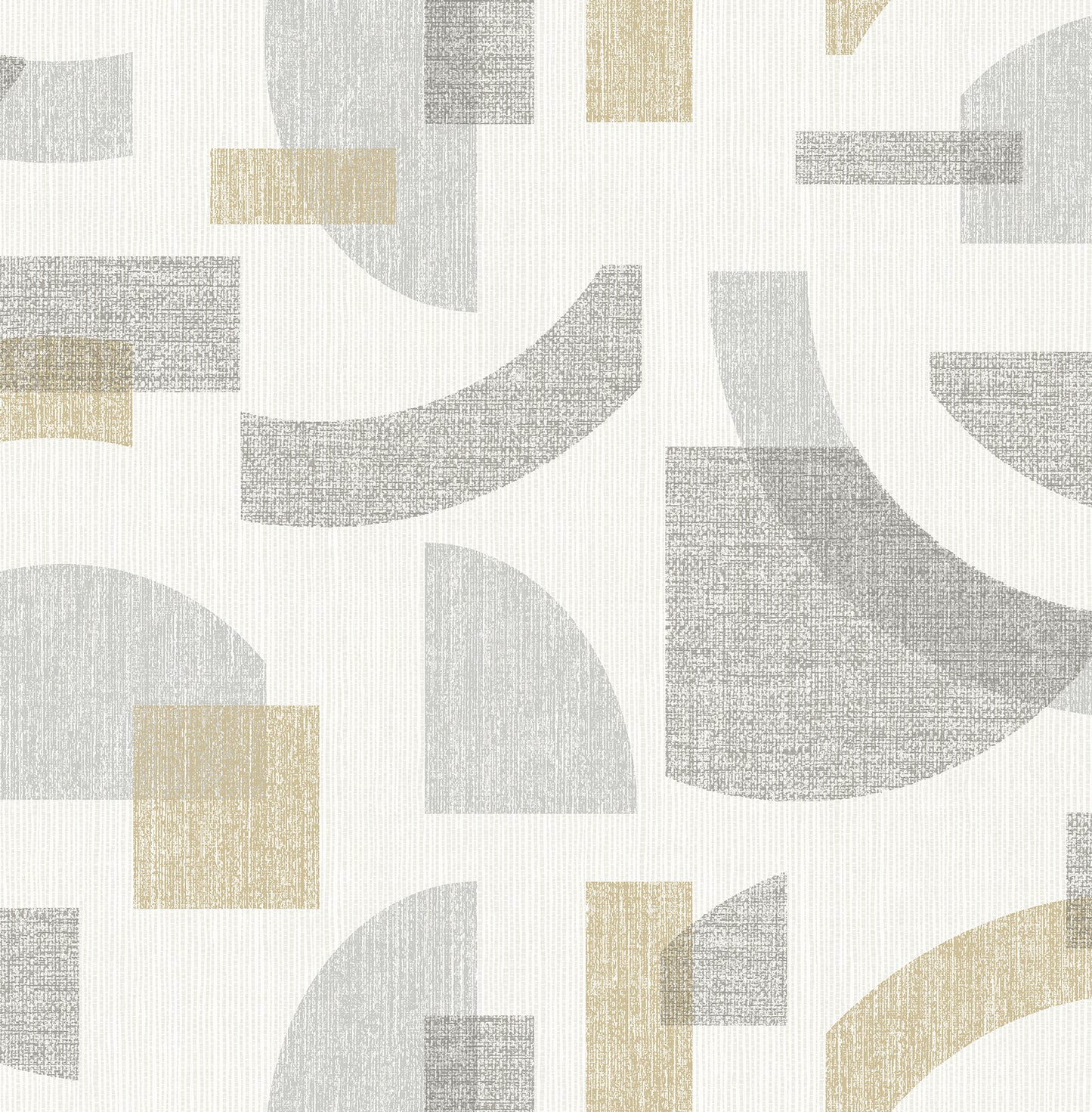 A-Street Prints Fulton Gold Shapes Wallpaper, 20.5-in by 33-ft