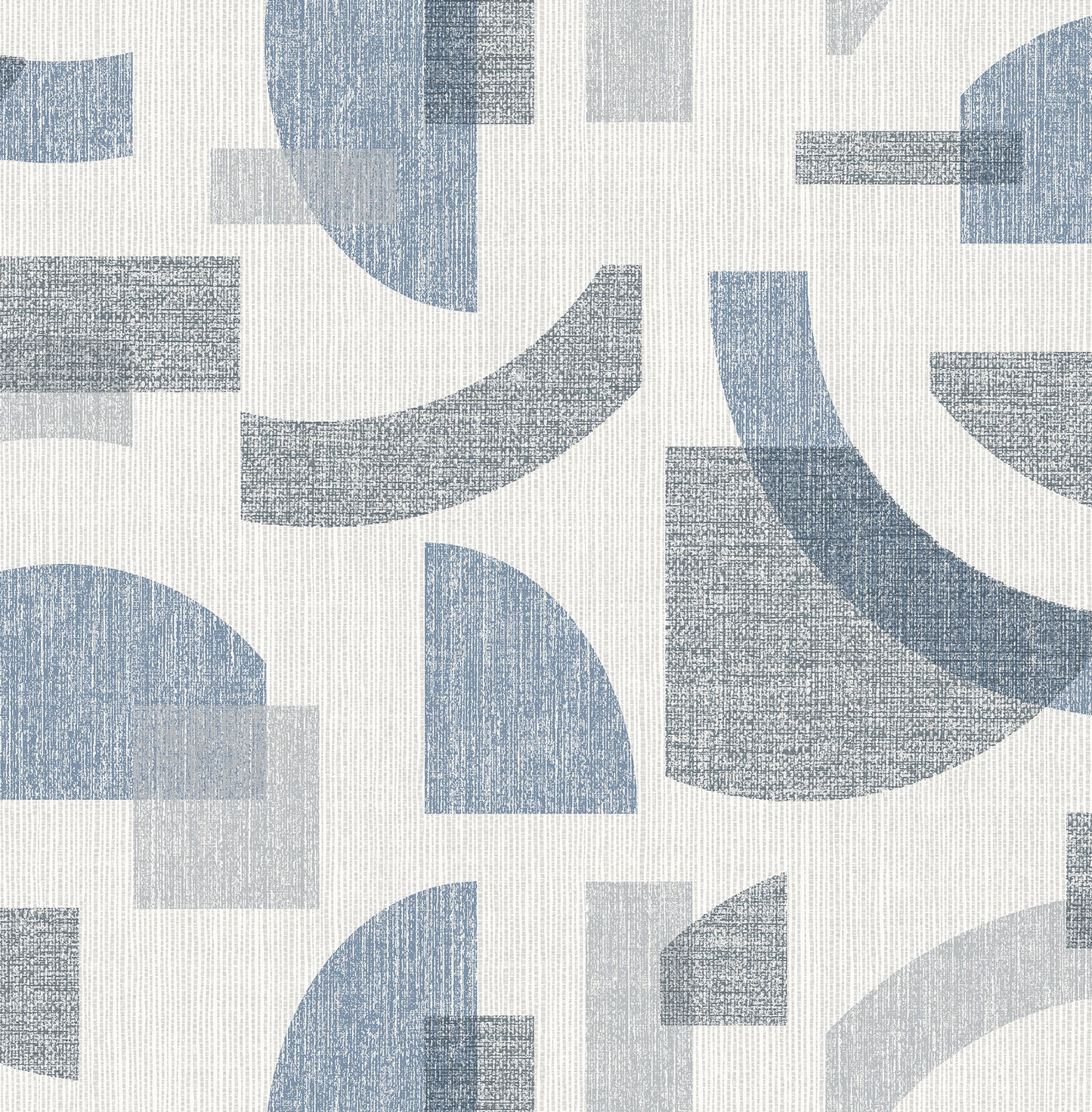 A-Street Prints Fulton Blue Shapes Wallpaper, 20.5-in by 33-ft