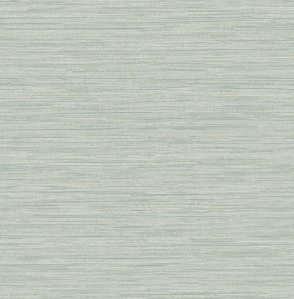 A-Street Prints Sheehan Sea Green Faux Grasscloth Wallpaper, 20.5-in by 33-ft