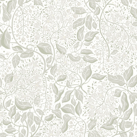 A-Street Prints Turi Sage Twining Vines Wallpaper, 20.9-in by 33-ft